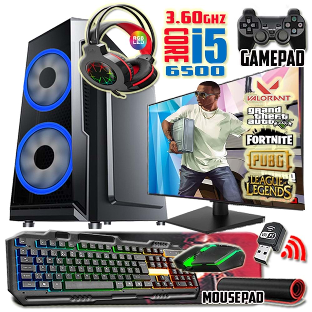 WarboX KARBON i5 6500 Turbo:3.60ghz 16gb Ram 240gb Ssd 250gb Hdd R7 240-4gb E.kartı 22