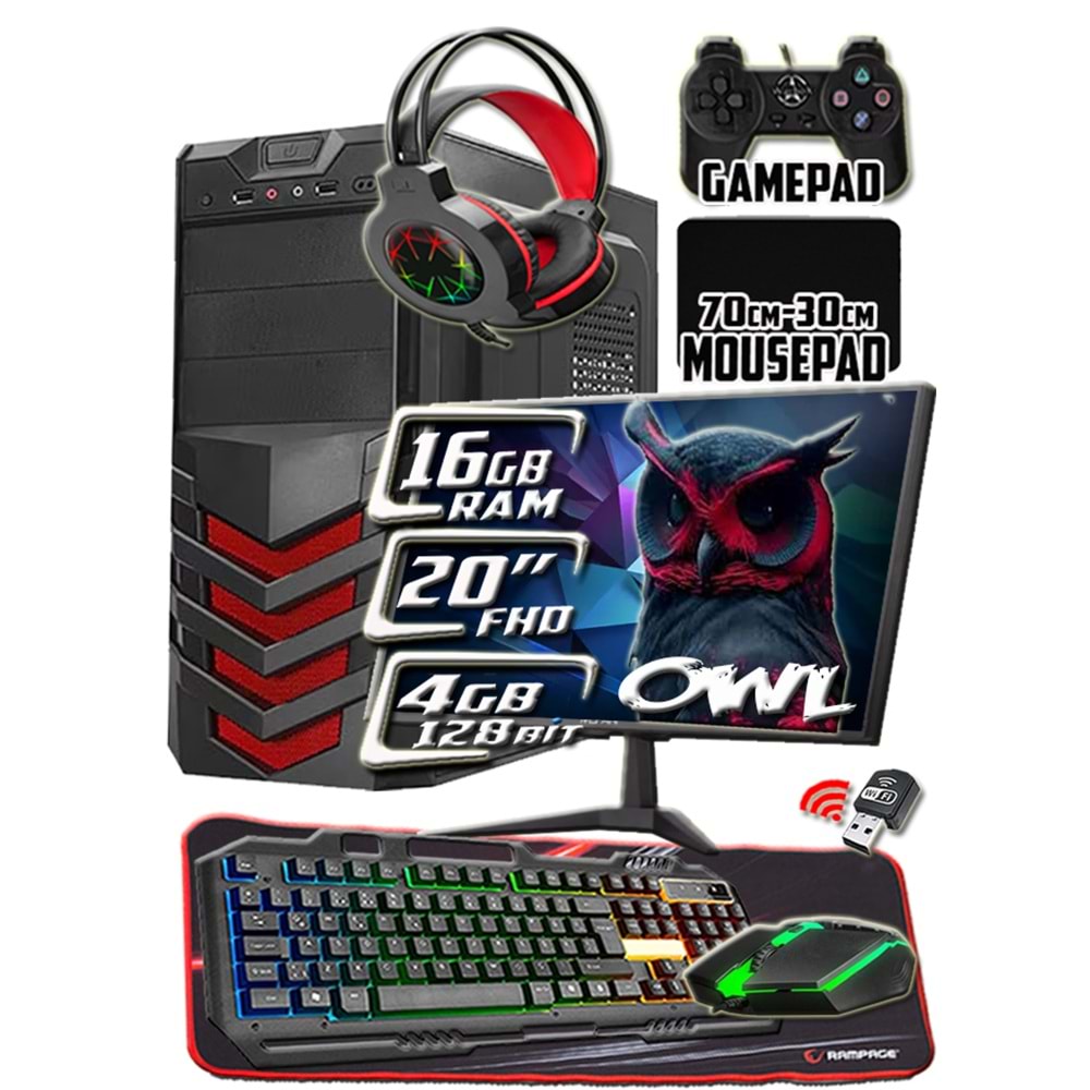 WarboX Owl 16gb Ram X5650 İşlemci 256gb SSD 250gb Hdd R7 240-4gb E.kartı 20