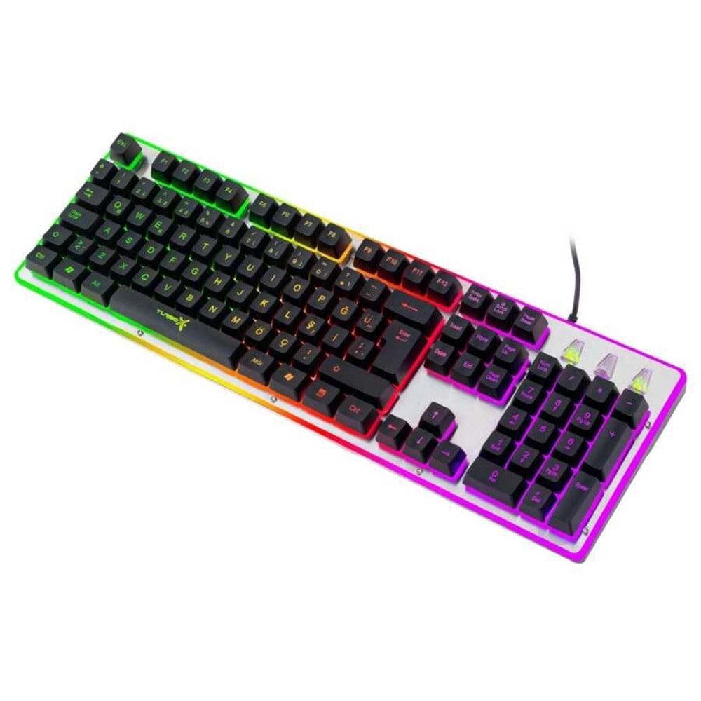 Turbox Tr-K5 Işıklı Metal Kasa Usb Kablolu Mekanik Hisli Gaming Klavye
