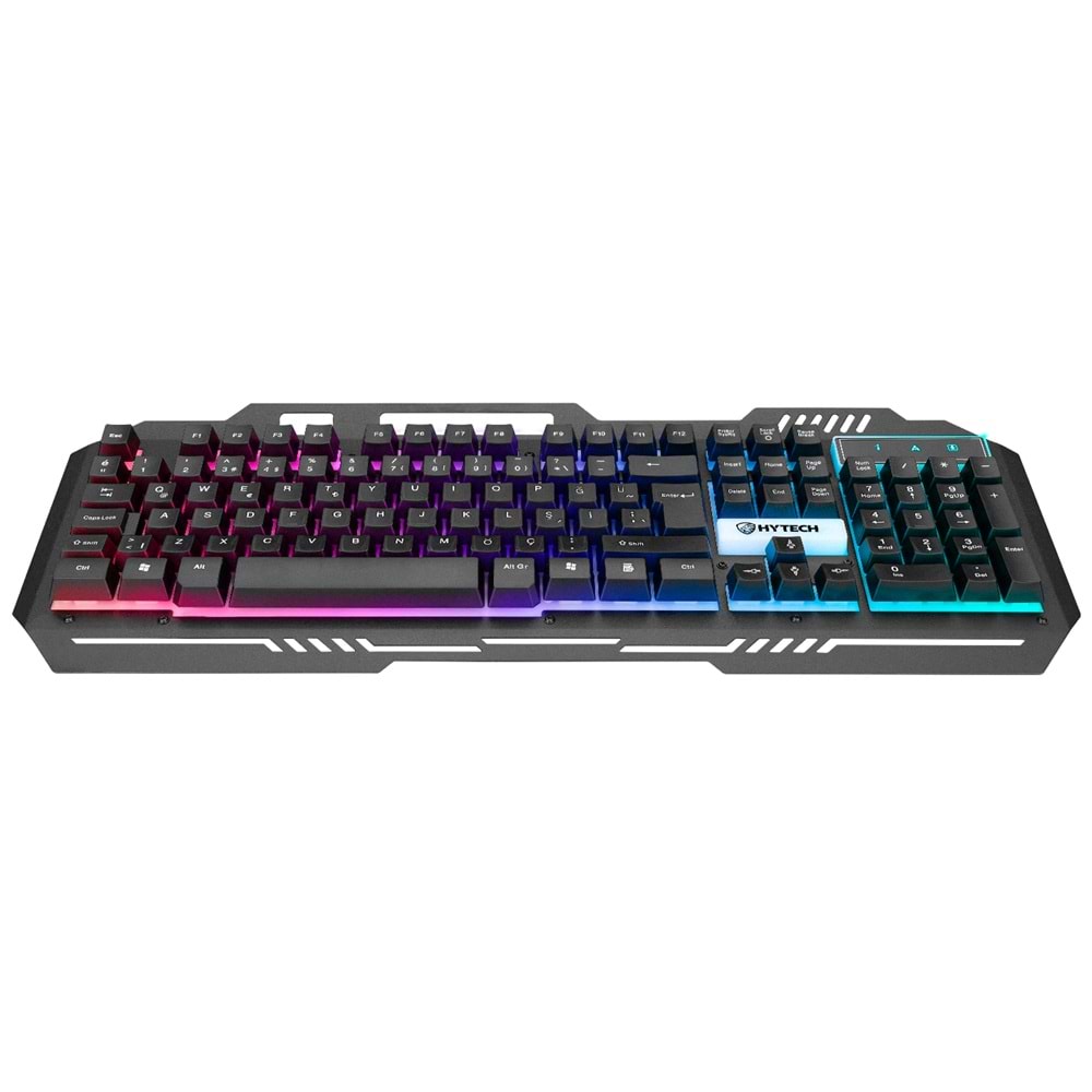 Hytech Hkm-x86 Quın Siyah Usb Gökkuşağı Zemin Aydınlatmalı Gaming Oyuncu Klavye Mouse Set