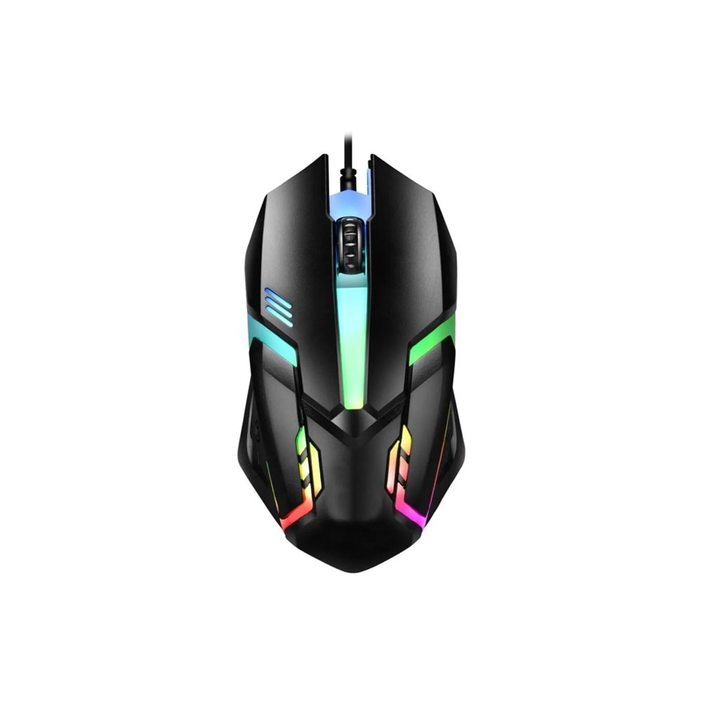 Hadron HDX3257 Mouse Kablolu Oyun USB Ledli 800/1600 Dpı 140CM - Siyah