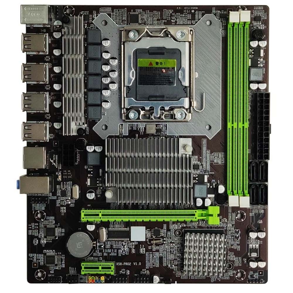 Warbox MDJ-X58AGN ATX Sata Ddr3 1600MHz Usb 2.0 Ses G.Lan 1366P Anakart
