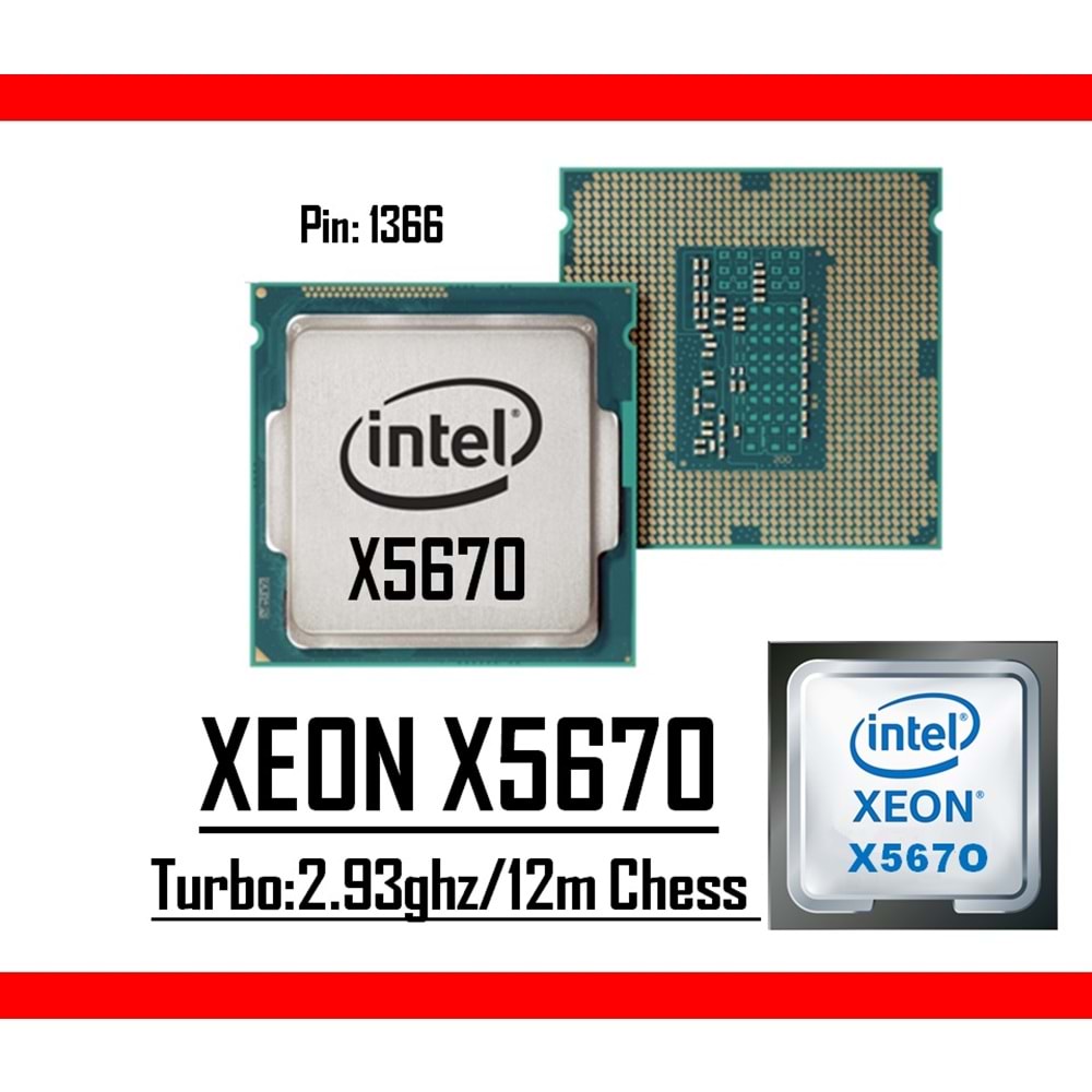 Intel® Xeon® X5670 2.93 Ghz 12mb Cache Lga 1366p Tray Masaüstü Bilgisayar İşlemci
