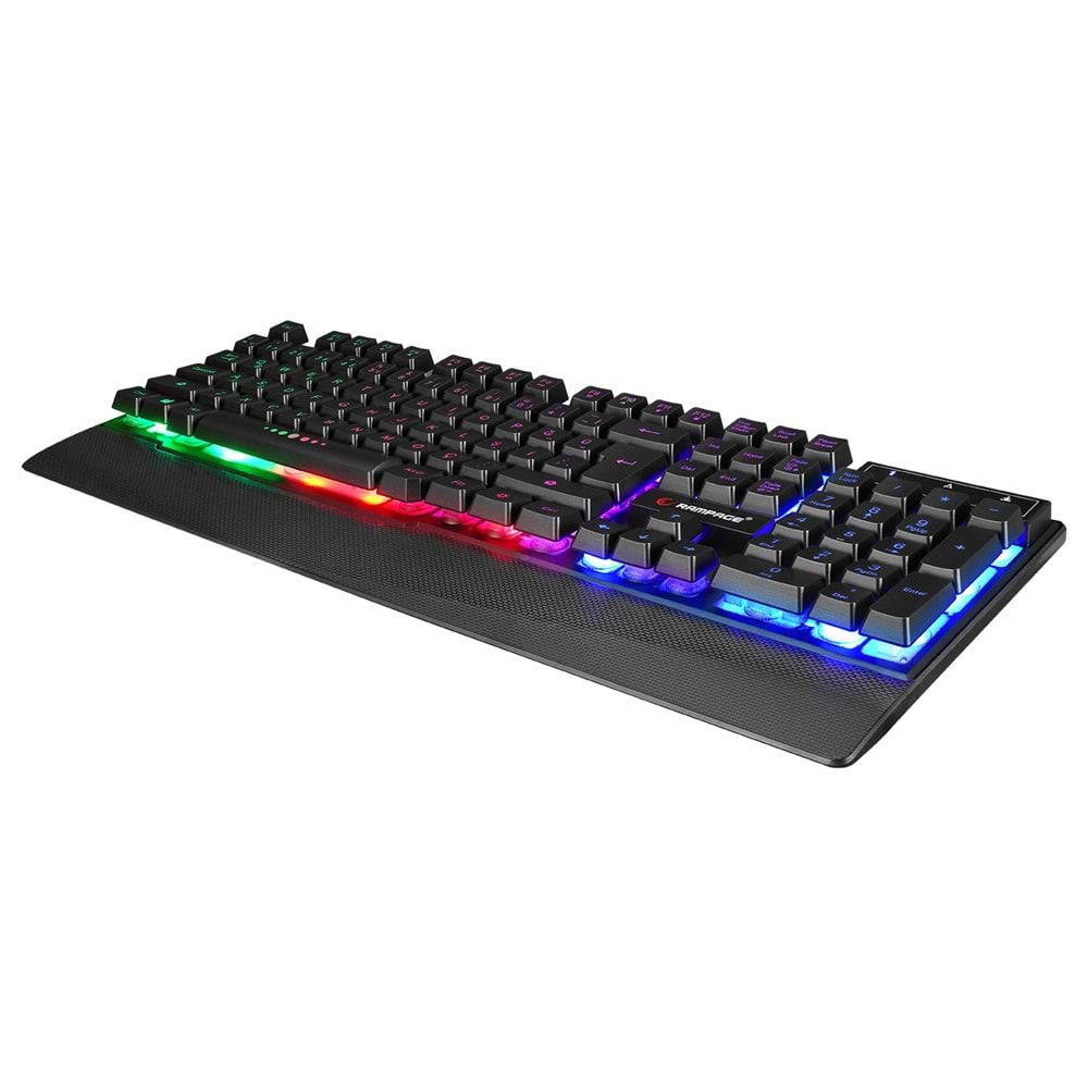 Rampage KB-R66 BUBBLE USB Gökkuşağı Aydınlatmalı Q Multimedia Gaming Klavye