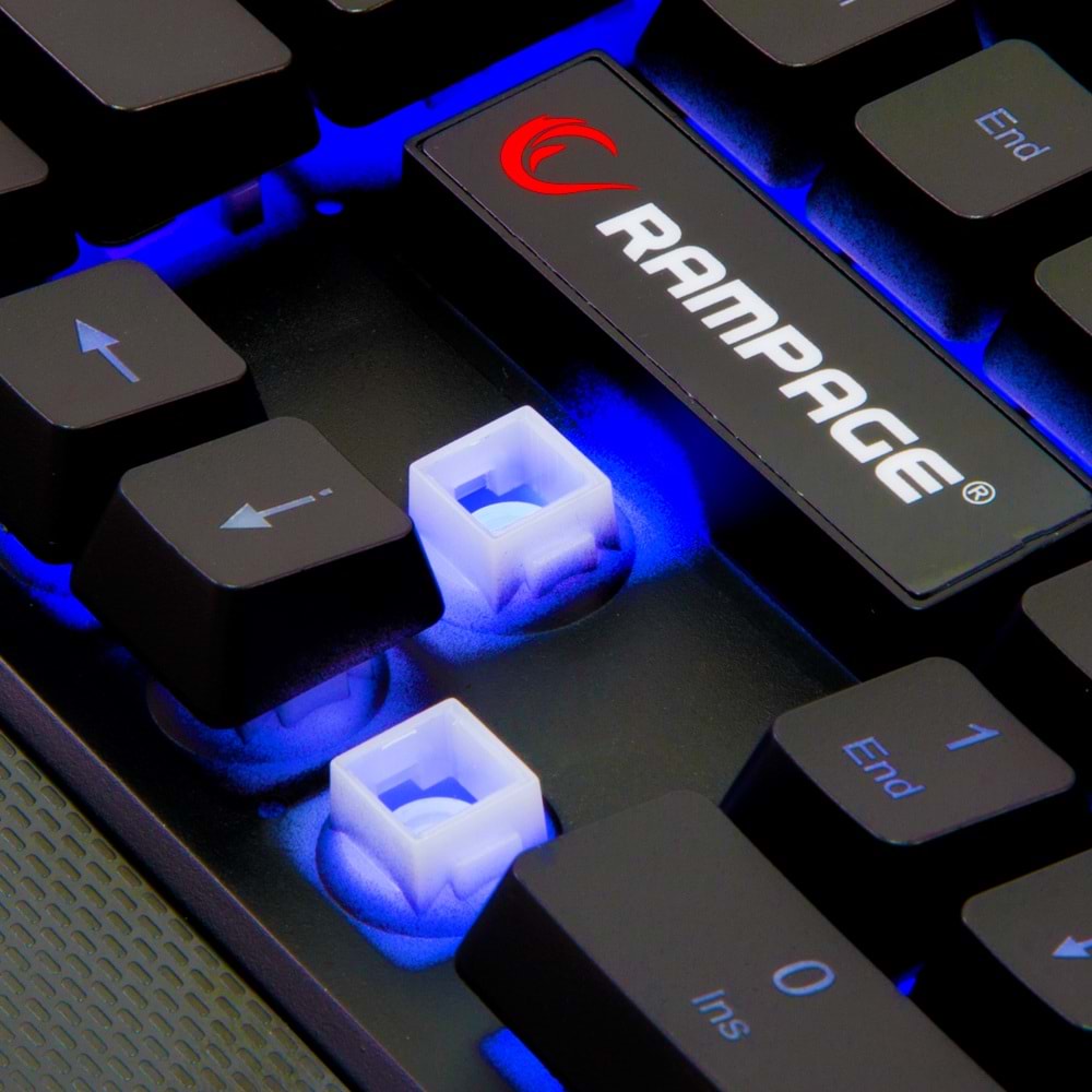 Rampage KB-R66 BUBBLE USB Gökkuşağı Aydınlatmalı Q Multimedia Gaming Klavye