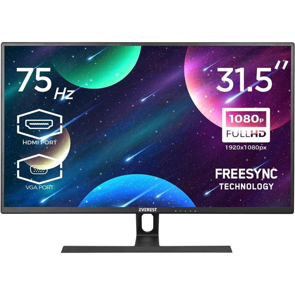 Everest M-835 31,5 75Hz 1920x1080 Full HD HDMI+VGA Led Monitör