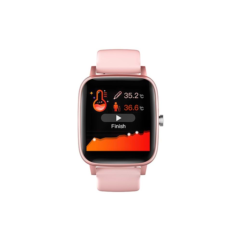 Everest Ever Watch EW-511 Android/IOS Smart Watch Vücut Isı Göstergeli Pembe Akıllı Saat