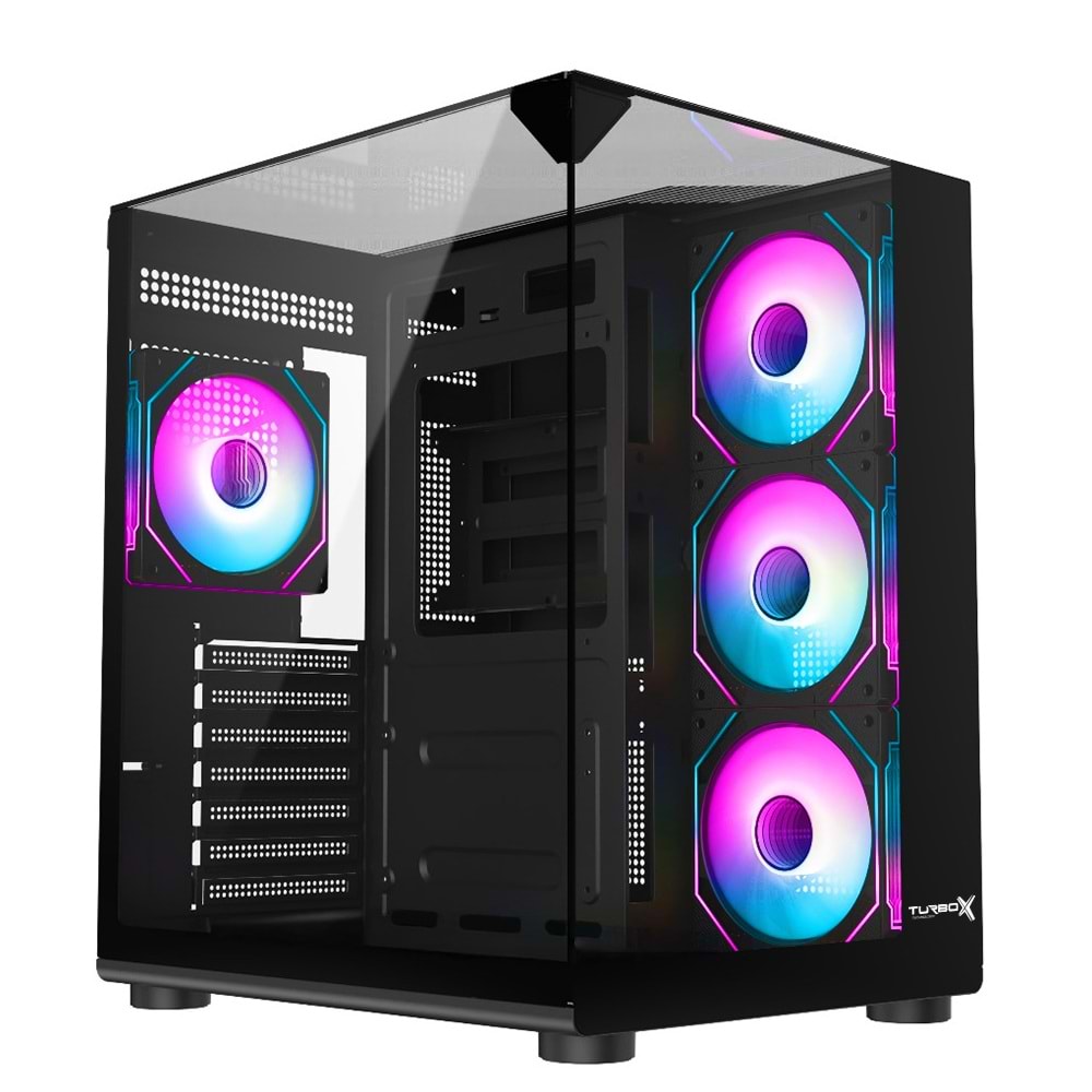 Turbox Teras Akvaryum Cam Tasarım 4XARGB Fan USB 3.0 ATX Oyuncu Bilgisayar Kasası