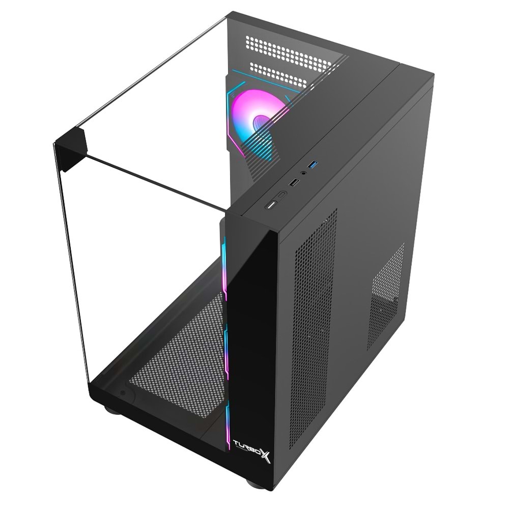 Turbox Teras Akvaryum Cam Tasarım 4XARGB Fan USB 3.0 ATX Oyuncu Bilgisayar Kasası