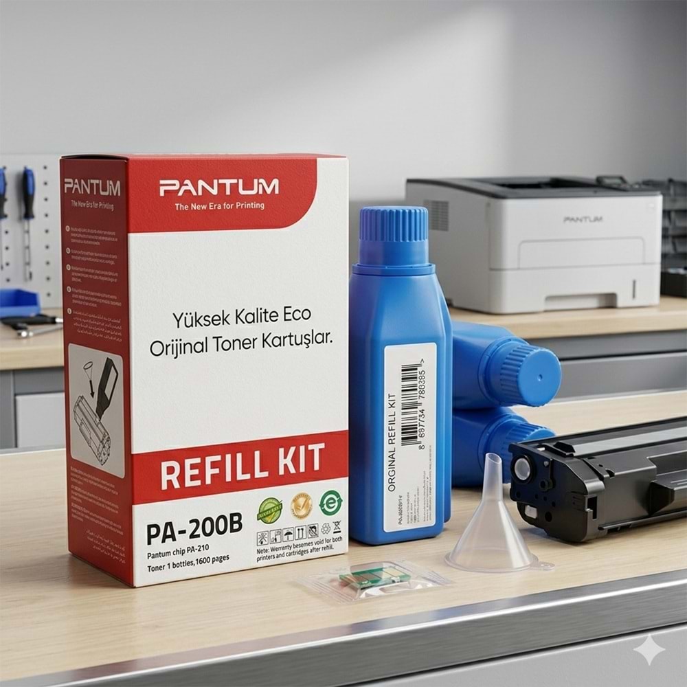 Pantum PA-200B Refil Orijinal 1600 Sayfa Dolum Kit