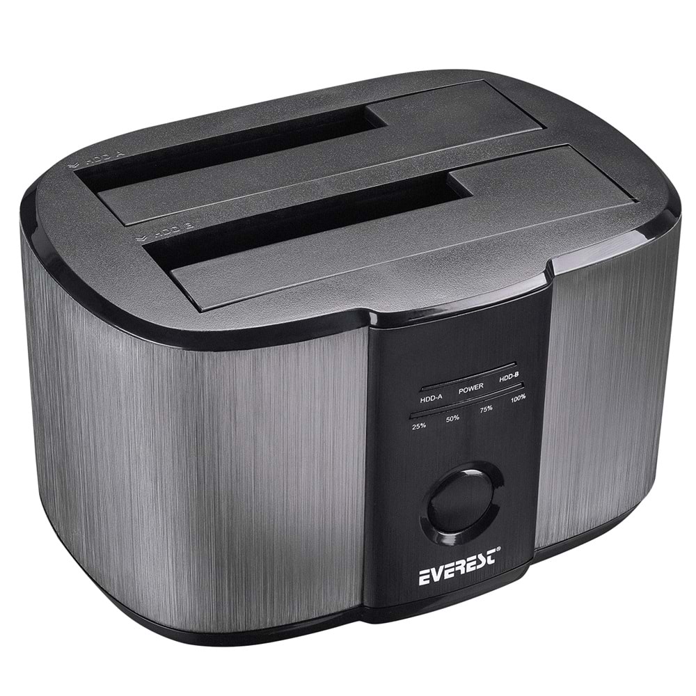Everest HD3-540 2.5 / 3.5 Çift USB3.0 SATA III 6Gbps 4TB / 6TB / 8TB Yerleştirmeli Sabit Disk Kutusu