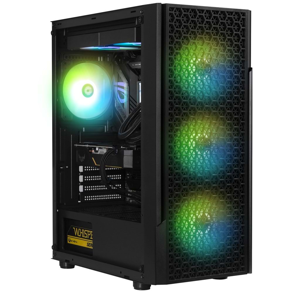 BitFenix PROTON 4*120mm FRGB Fan Siyah 1*Usb3.0 2*Usb2.0 Tempered Glass Oyuncu Kasası