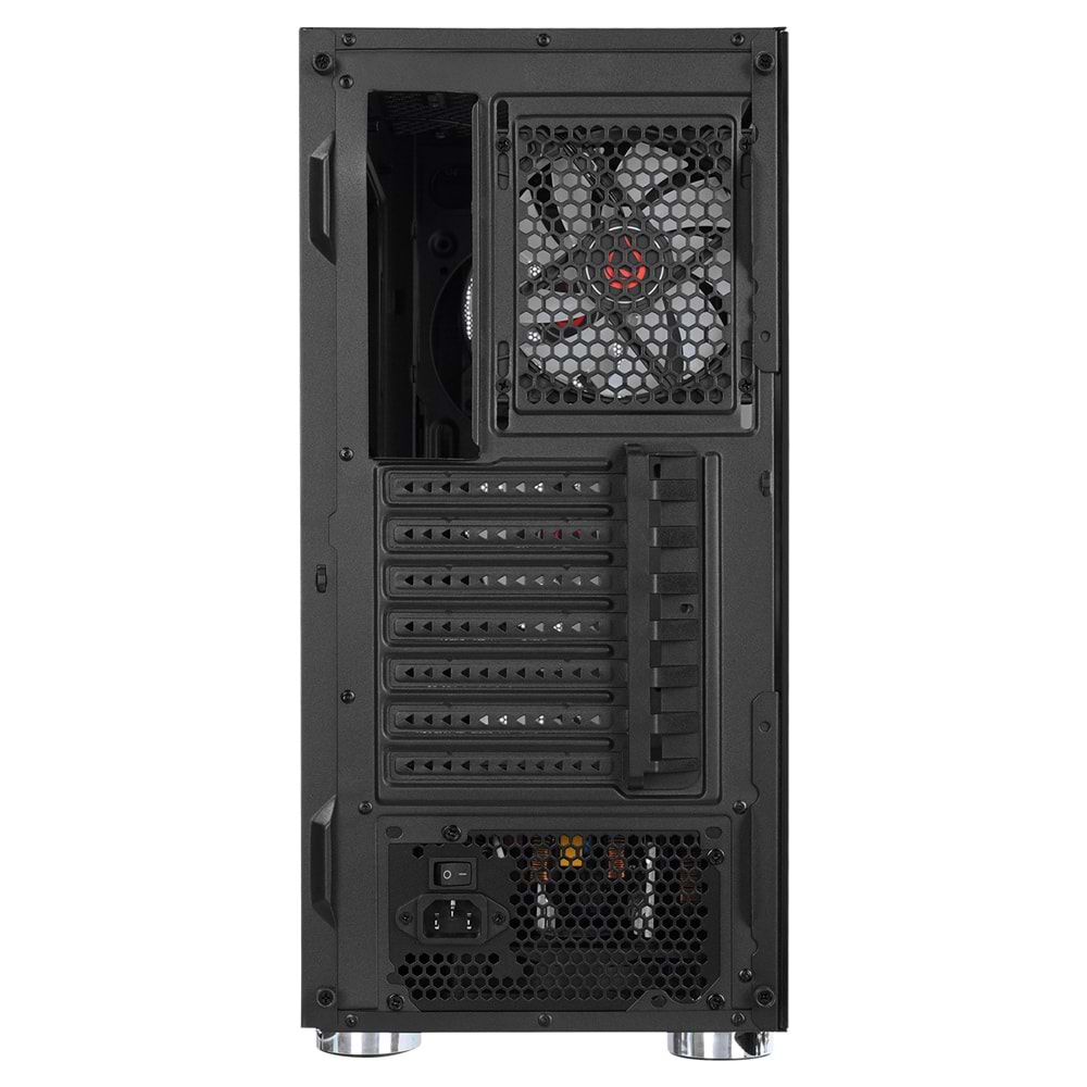 Rampage CARISMA MESH 4*12cm Rainbow Temperli Camlı ATX Mid-T Gaming Oyuncu Kasası