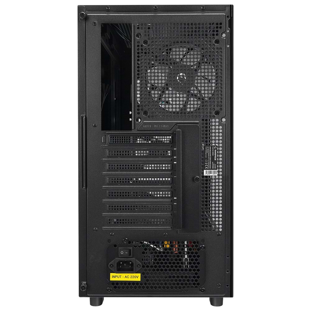 Rampage HUMBLE Mesh Siyah Temperli Camlı 4x12cm RGB Fan ATX Mid-T Gaming Oyuncu Kasası