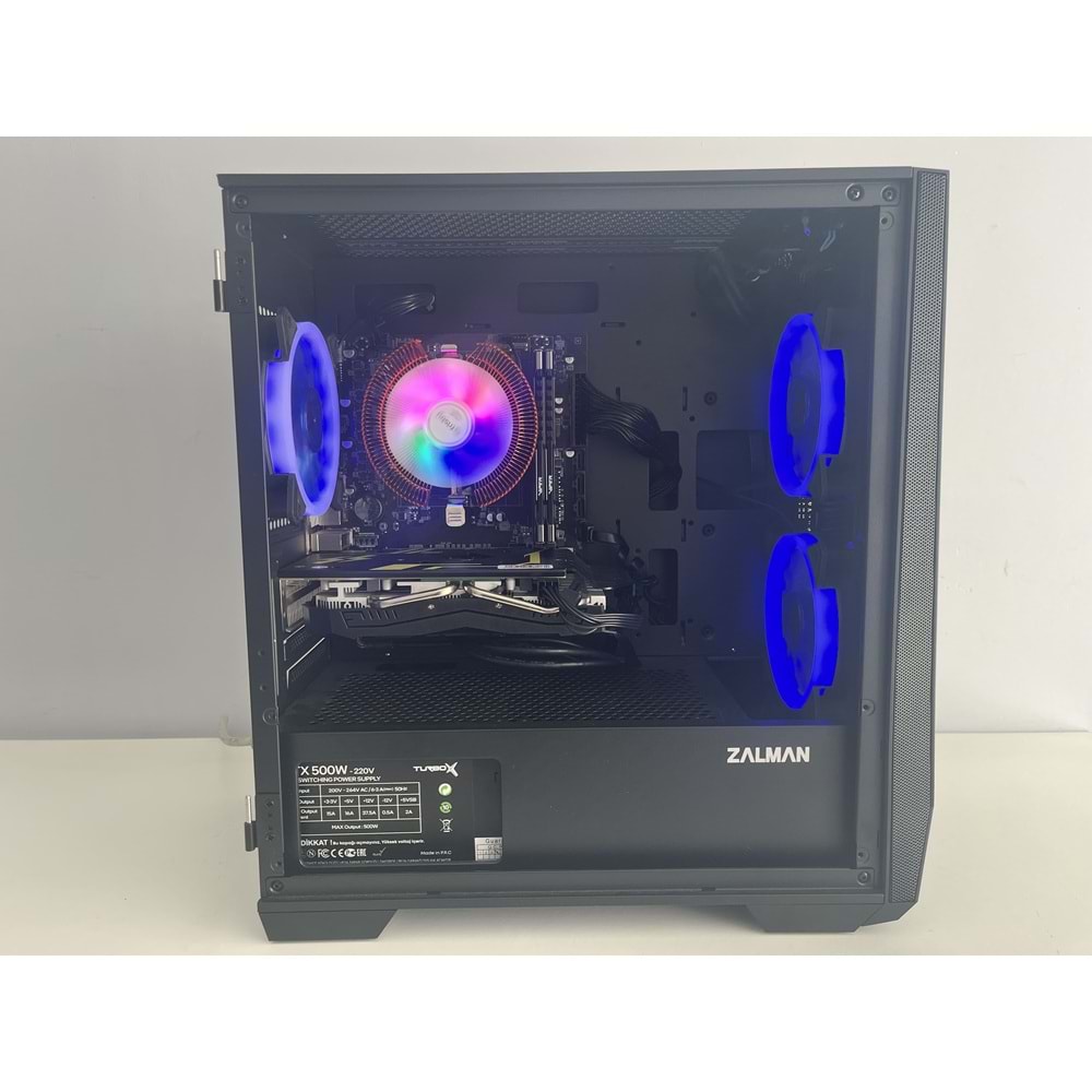Ryzen 5 1600 Turbo:3.60ghz 16Gb Ddr4 Ram 256Gb NVME Ssd + 500Gb Hdd AMD RX 580 DDR5 8gb 256bit E.Kartı RGB Gaming Bilgisayar ( 2 Yıl Garanti )