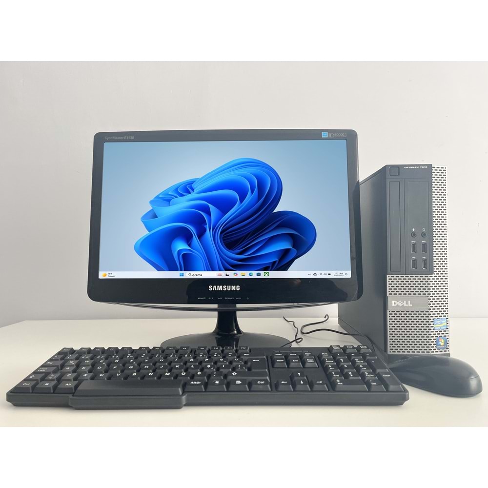 Dell OptiPlex 710 Slim / i5-2400 3.40Ghz / 8Gb Ddr3 / 120Gb SSD / 2. EL BİLGİSAYAR / Samsung 19