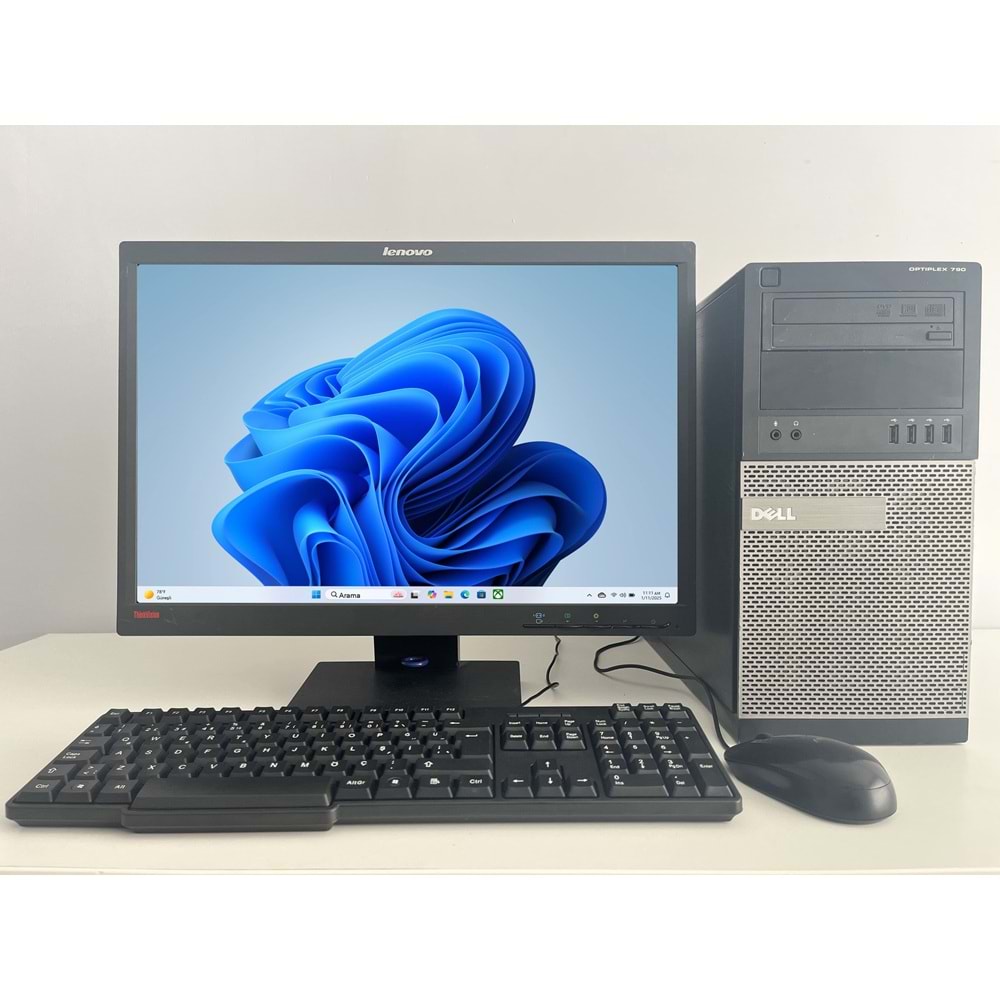 Dell Optiplex 790 Tower / İ5-2400- 3.40ghz / 8Gb Ddr3 /128Gb SSD+120gb HDD /2. EL BİLGİSAYAR / Lenovo Ips 22