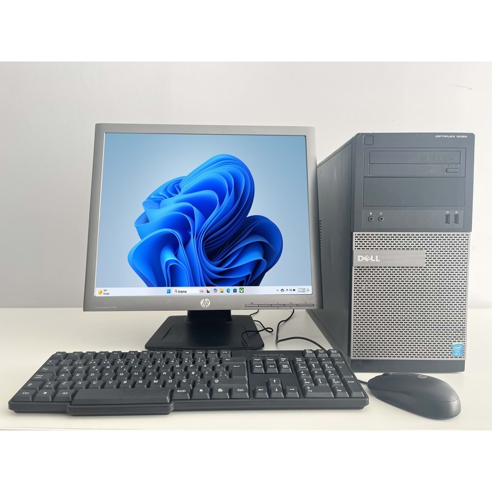 Dell OptiPlex 3020 Tower / i3-4150 3.50Ghz / 16Gb Ddr3 / 240Gb SSD+250Gb Hdd / 2. EL BİLGİSAYAR / Hp Ips Pivot 19