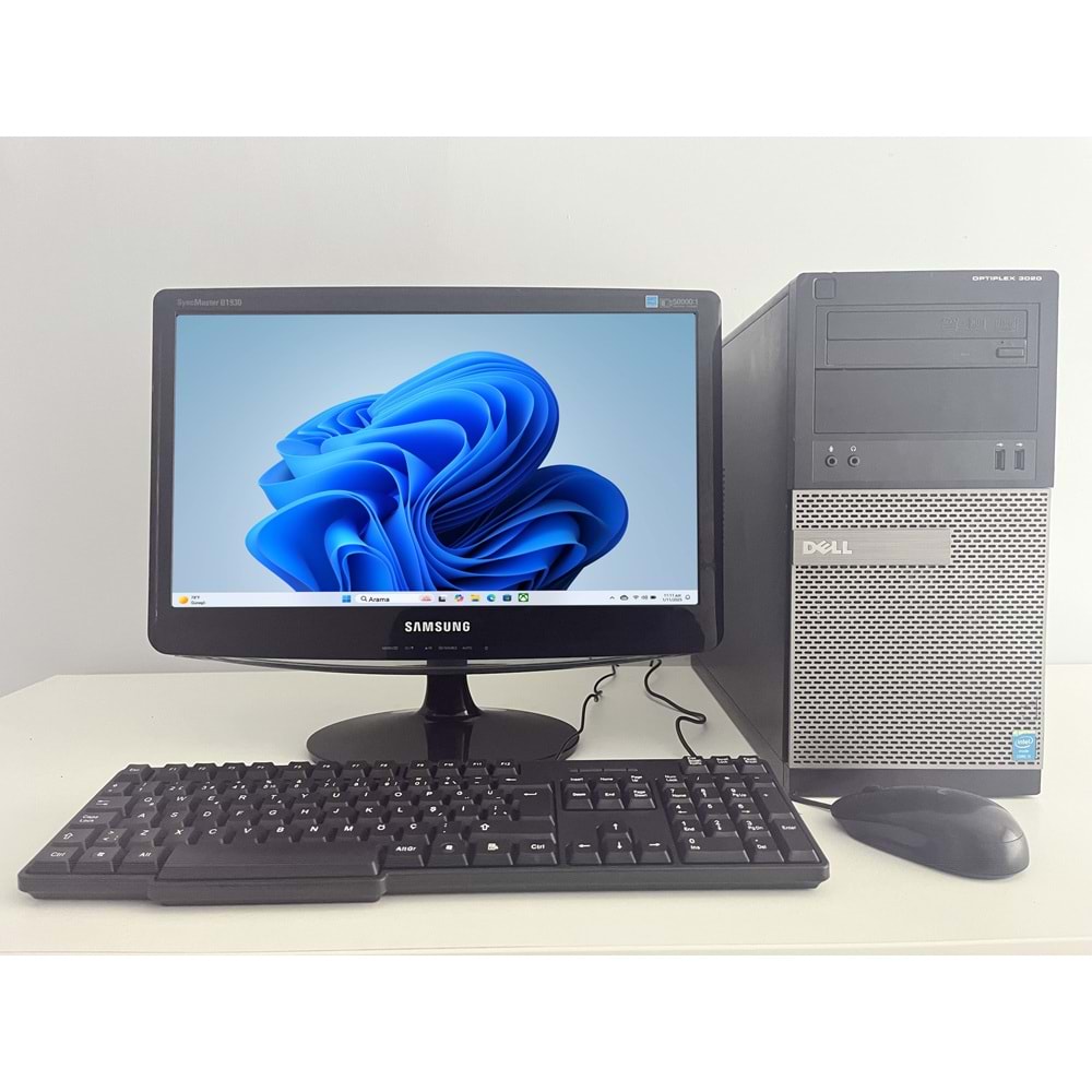 Dell OptiPlex 3020 Tower / i5-4570s 3.60Ghz / 8Gb Ddr3 / 128Gb SSD+120Gb Hdd / 2. EL BİLGİSAYAR / Samsung 19