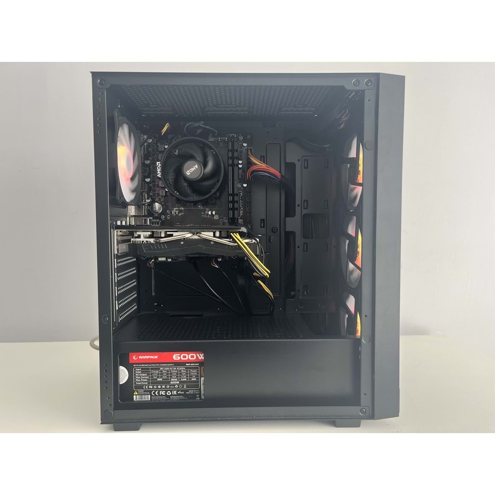 Ryzen 5 3600 Turbo:4.20ghz 32Gb Ram Rx580 Ekran Kartı Gddr5 512Gb M2 Ssd A320 Anakart 600W Psu Rgb Gaming Kasa (2 Yıl Garanti)
