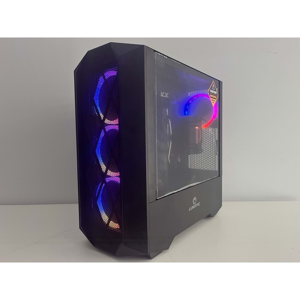 İ5-13400 Turbo: 4.60Ghz RX580 Gddr5 8Gb Ekran Kartı 16Gb Ddr4 Ram Wd Green 512Gb NVMe Ssd H610ME Anakart Rampage 650W Psu Lunatıc Gaming Kasa