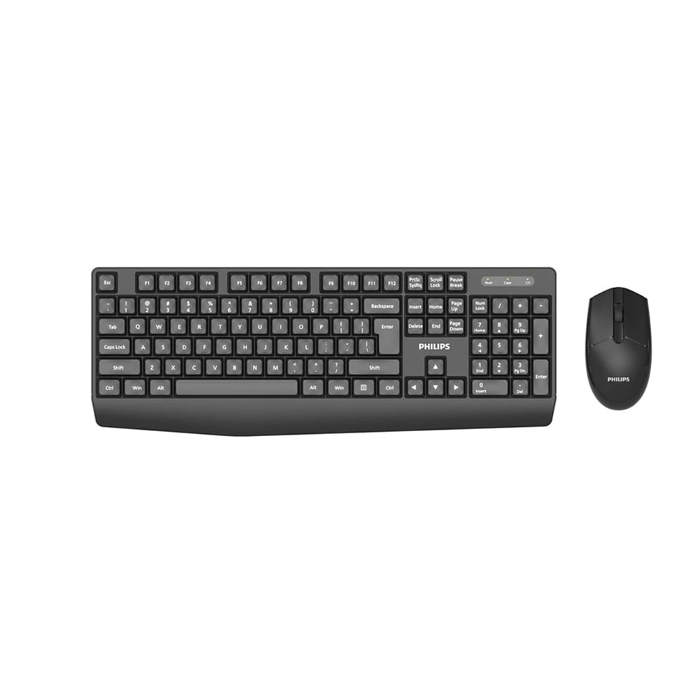 Philips SPT6337B Kablosuz Türkçe Q Klavye & Mouse Set Siyah