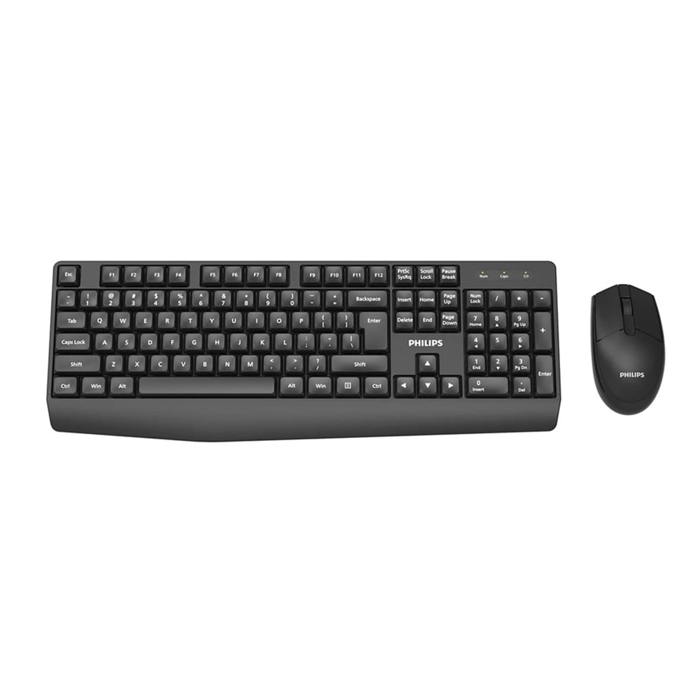 Philips SPT6337B Kablosuz Türkçe Q Klavye & Mouse Set Siyah