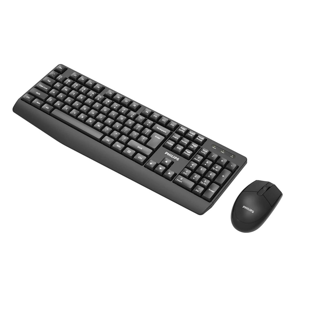 Philips SPT6337B Kablosuz Türkçe Q Klavye & Mouse Set Siyah