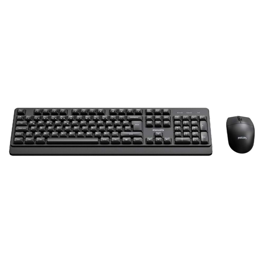 Philips SPT6347B Kablosuz Türkçe Q Klavye & Mouse Set Siyah