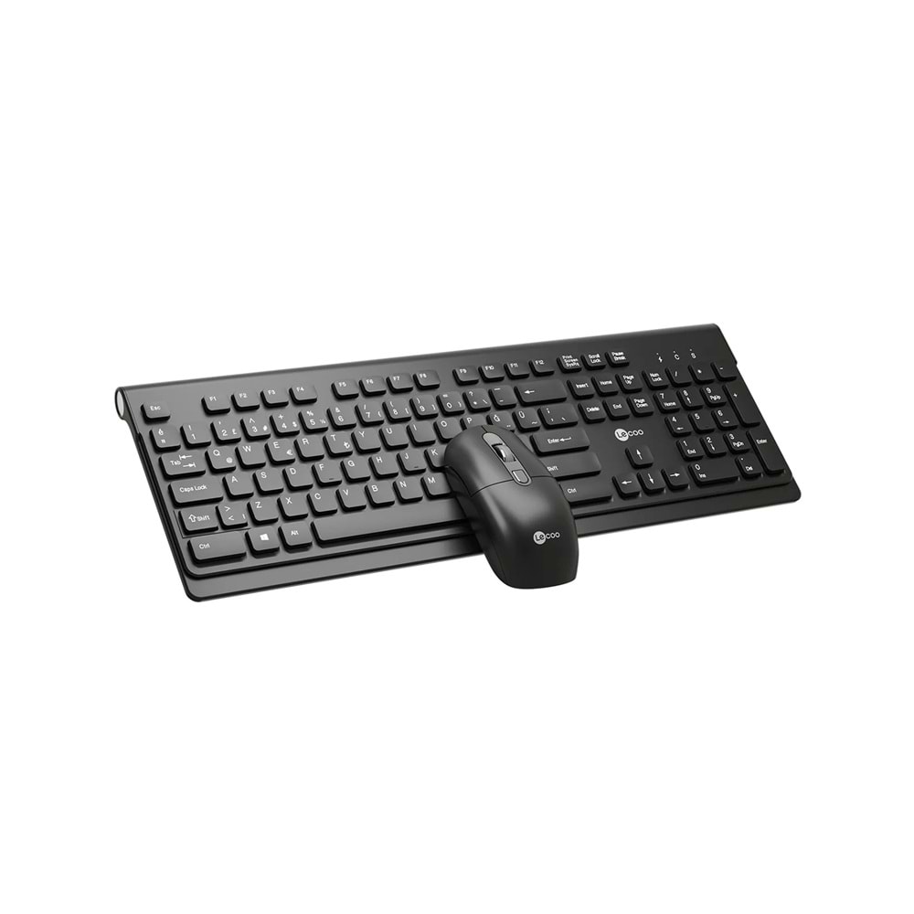 Lecoo KW203 Kablosuz Türkçe Q Klavye & Mouse Set Siyah