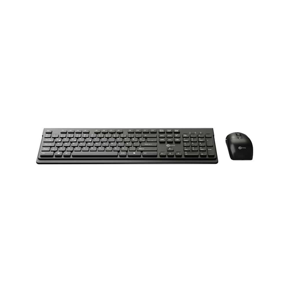 Lecoo KW203 Kablosuz Türkçe Q Klavye & Mouse Set Siyah