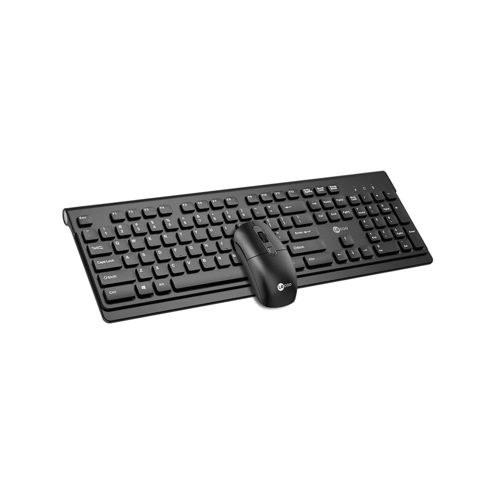 Lecoo KW203 Kablosuz Türkçe Q Klavye & Mouse Set Siyah