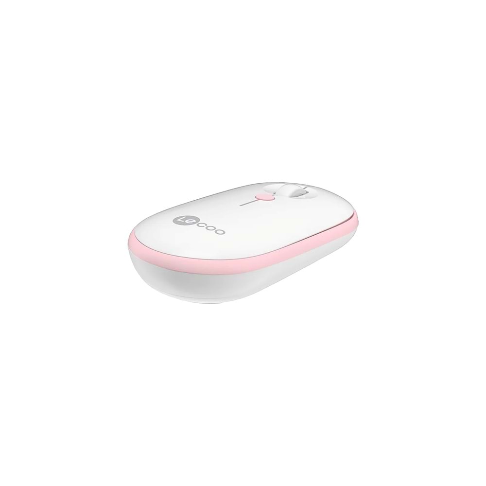Lecoo WS212 Kablosuz 1600DPI 4 Tuşlu Optik Mouse Beyaz & Pembe