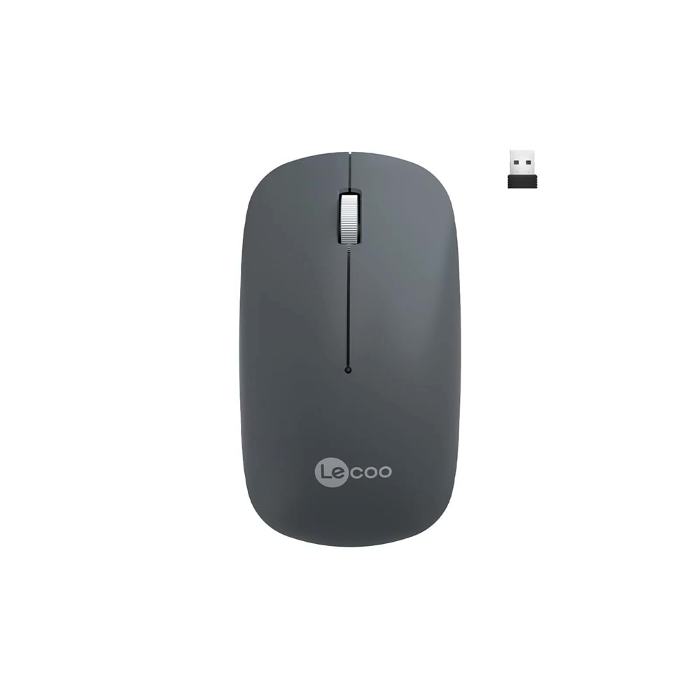 Lecoo WS214 Kablosuz 1200DPI 3 Tuşlu Optik Mouse Gri