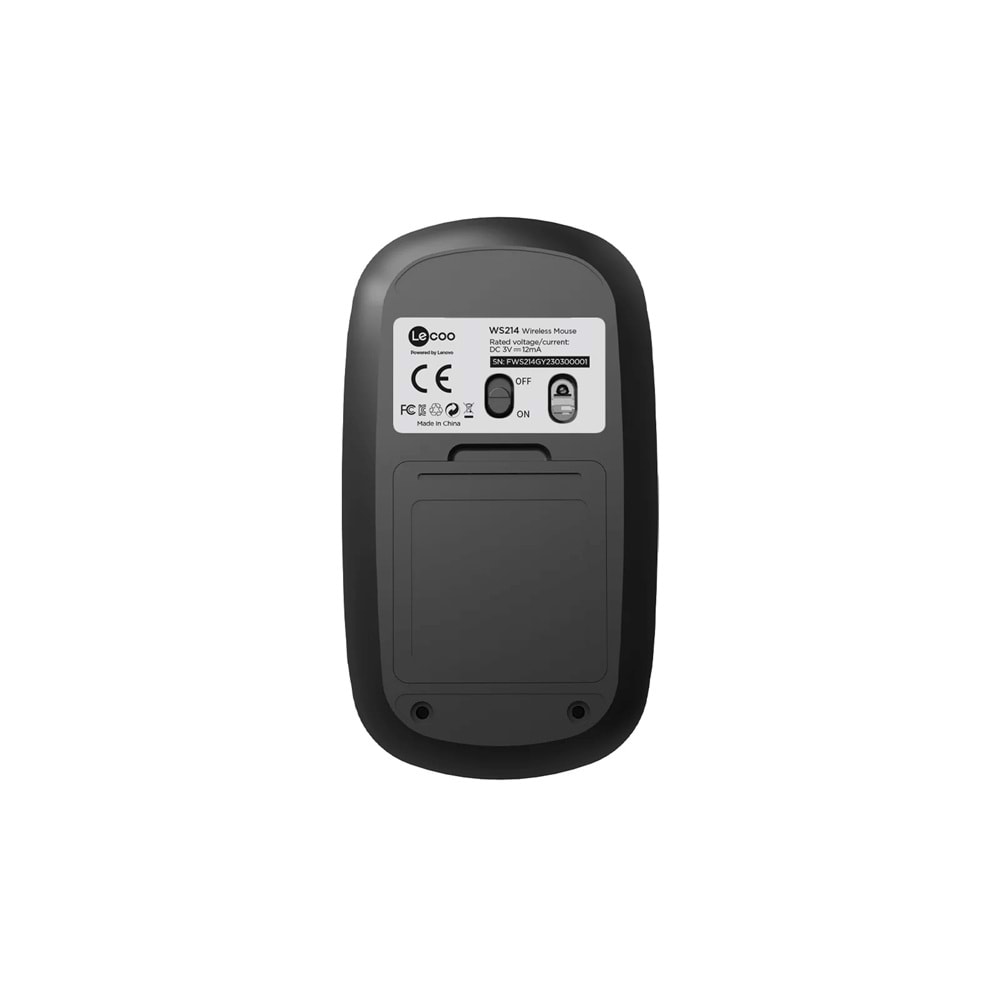 Lecoo WS214 Kablosuz 1200DPI 3 Tuşlu Optik Mouse Gri