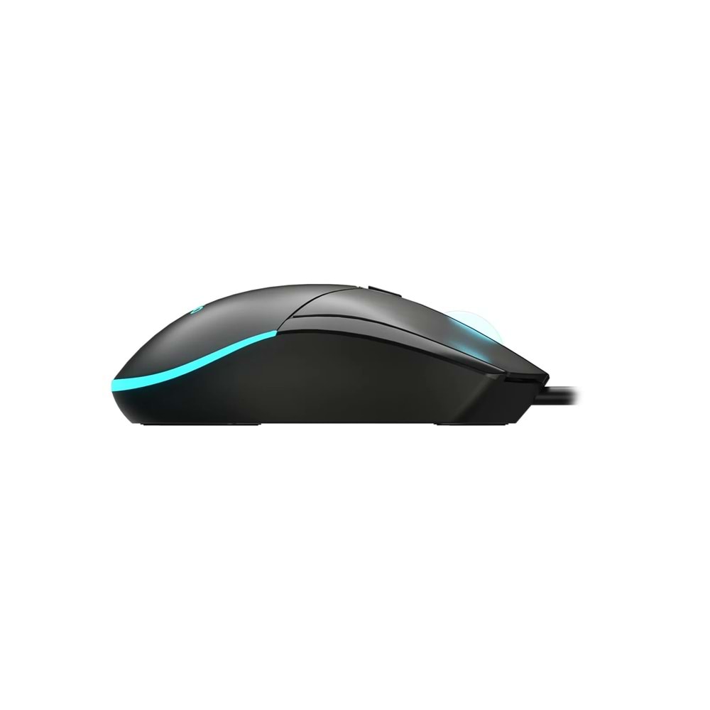 Lecoo MS120 RGB Led Aydınlatmalı USB Kablolu 2400DPI 4 Tuşlu Gaming Optik Mouse Siyah