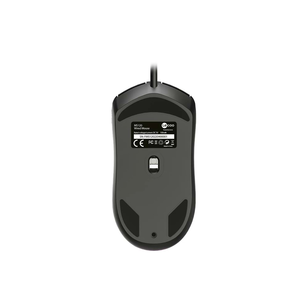 Lecoo MS120 RGB Led Aydınlatmalı USB Kablolu 2400DPI 4 Tuşlu Gaming Optik Mouse Siyah