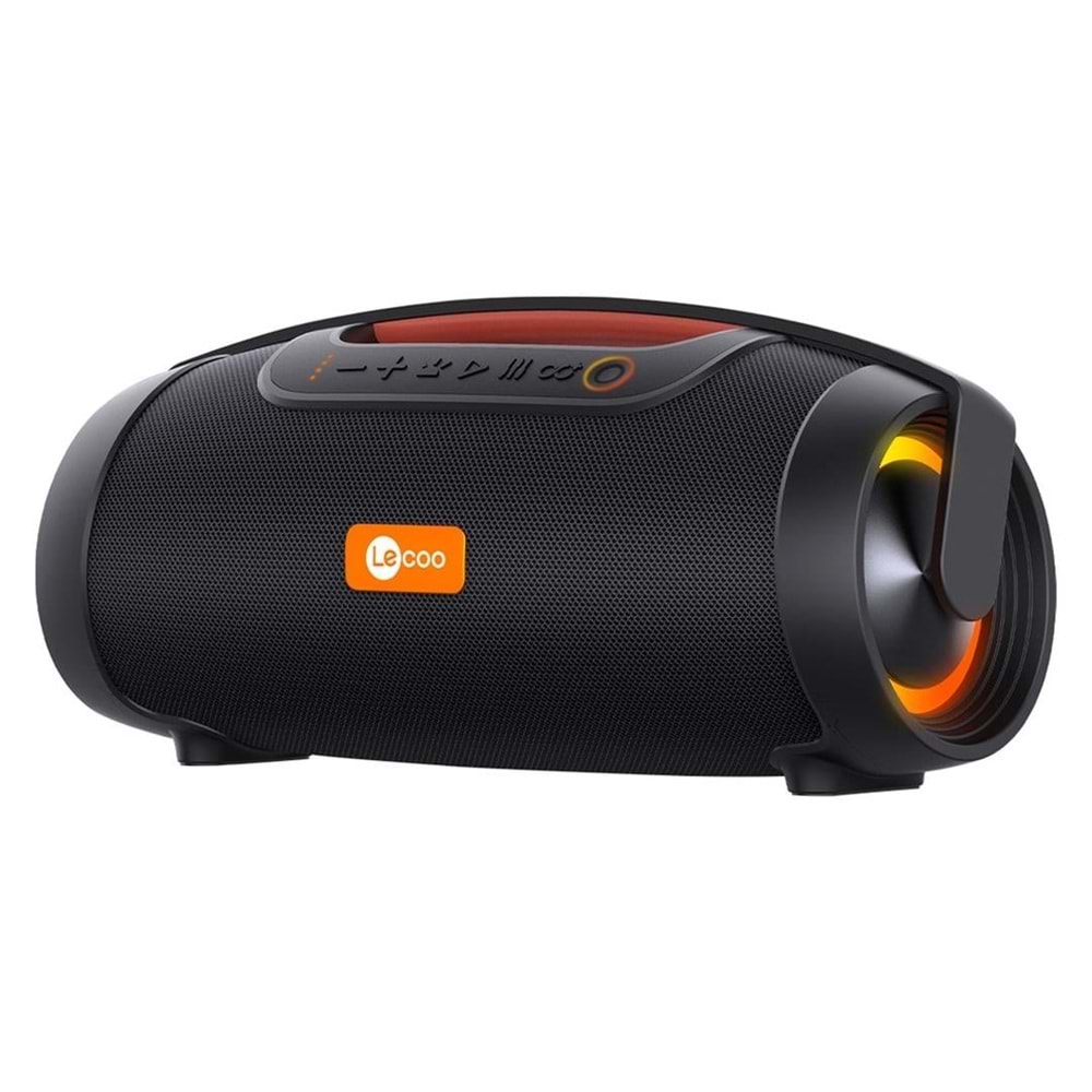 Lecoo DS151 Boombox RGB Bluetooth 5.0 Stereo 80W TWS IPX5 Taşınabilir Hoparlör Siyah