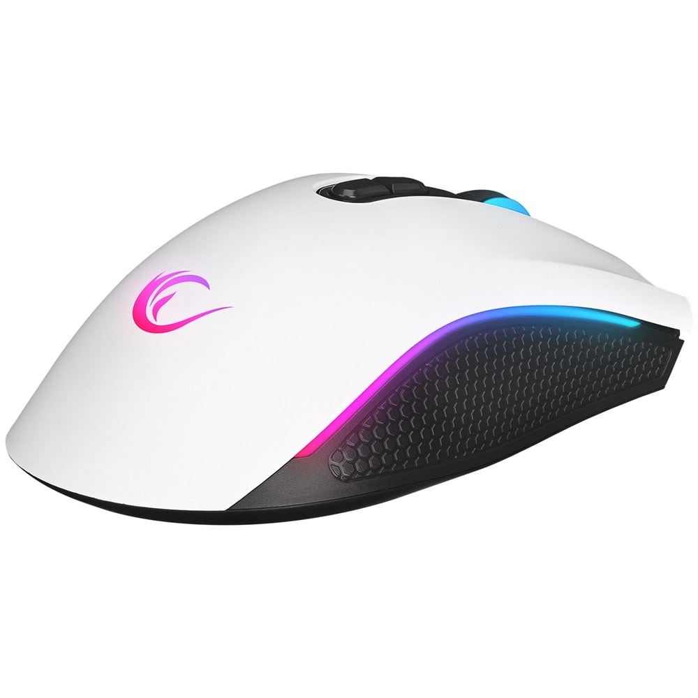 Rampage SMX-R44 V2 Makrolu Beyaz 12800 DPI RGB Ledli 80 Million Huano Switch Gaming Oyuncu Mouse