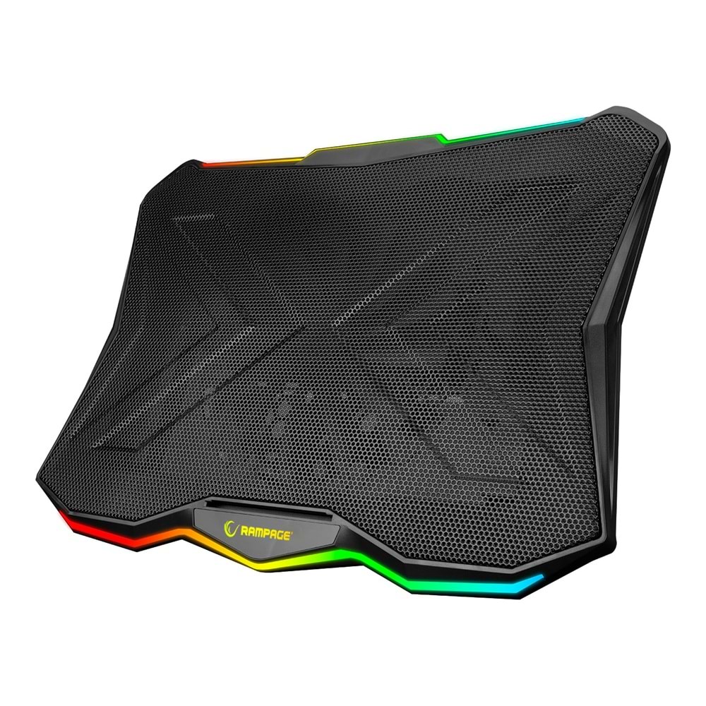 Rampage AD-RC8 SHOWY Siyah 180mm Fan 15 -17 RGB Işıklı Notebook Soğutucu Stand