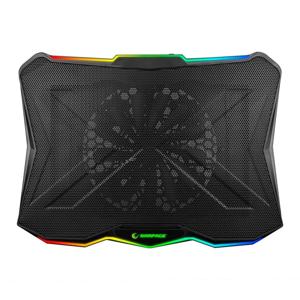 Rampage AD-RC8 SHOWY Siyah 180mm Fan 15 -17 RGB Işıklı Notebook Soğutucu Stand