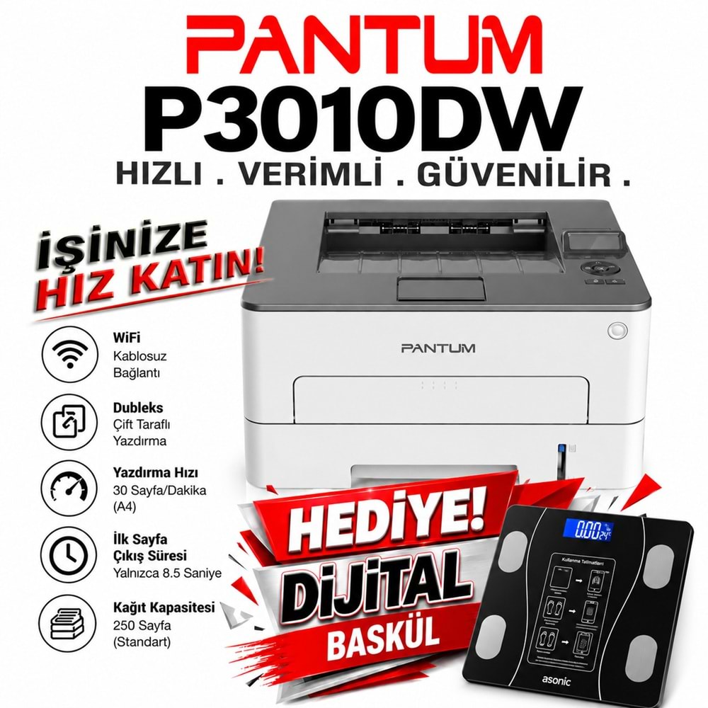 Pantum P3010 DW Mono Lazer Yazıcı