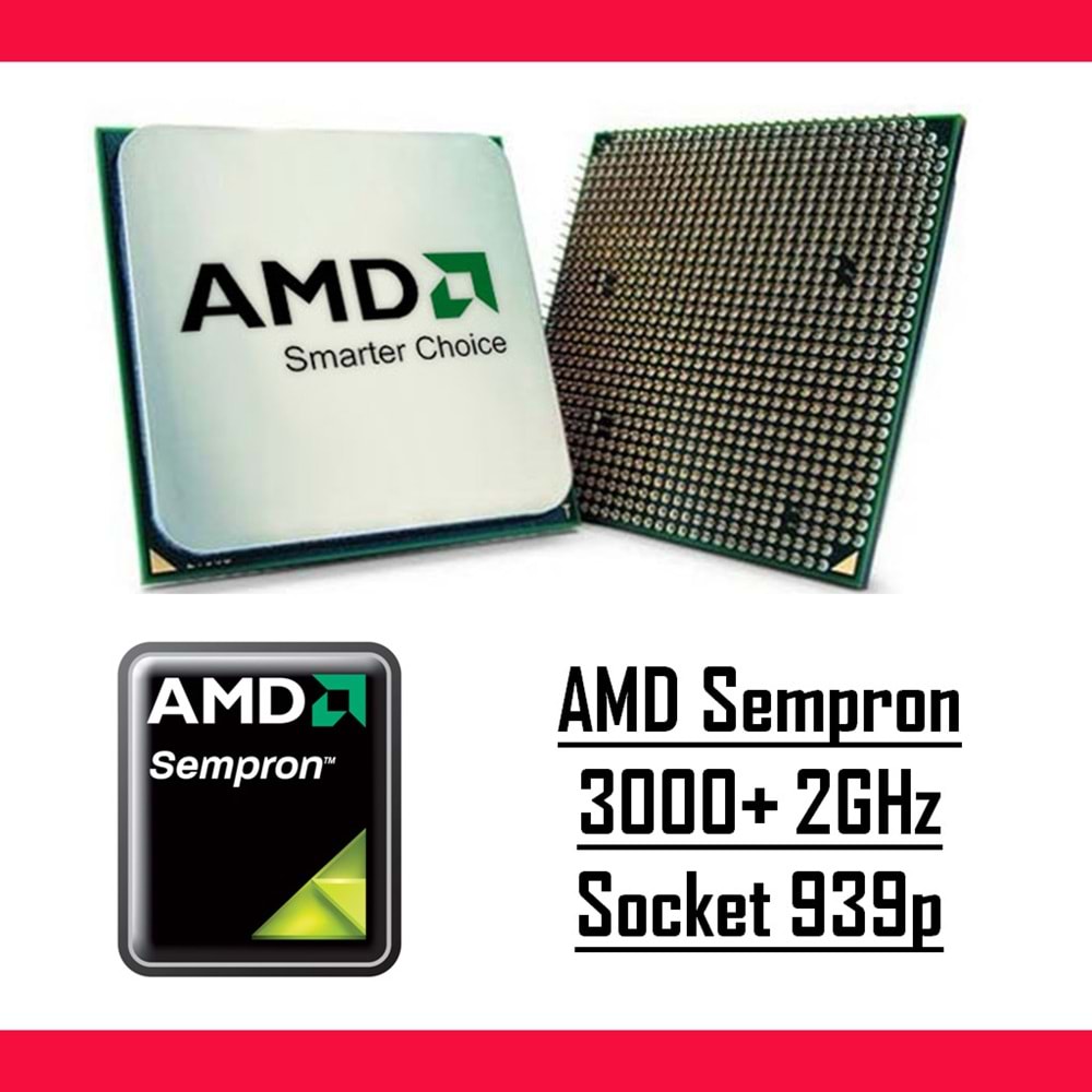 AMD Sempron 3000+ 2.00 Ghz 939p Tray Masaüstü Bilgisayar İşlemci