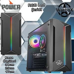 WarboX BLADE i5 Turbo:3.20ghz 16gb Ram 250gb Ssd 250gb Hdd R7 240 4gb E.kartı 20