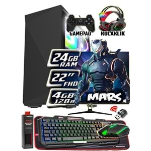 WarboX Mars i5 4570s 24gb Ram 256gb Ssd 250gb Hdd R7 240-4gb E.kartı 22