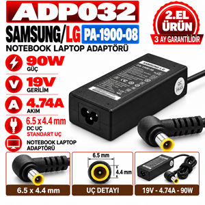 Samsung/LG PA-1900-08 90W 19V 4.74A 6.5*4.4mm 2.EL Notebook Laptop Adaptör
