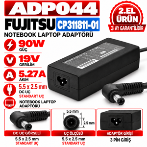 Fujitsu CP311811-01 90W 19V 5.27A 5.5*2.5mm 2.EL Standart Uç Notebook Laptop Adaptör