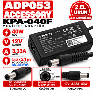 Accessory KPA-040F 40W 12V 3.33A 5.5*2.1mm 2.EL 20