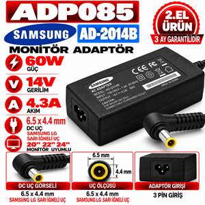SAMSUNG AD-2014B 60W 14V 4.3A 6.5*4.4mm 2.EL 20