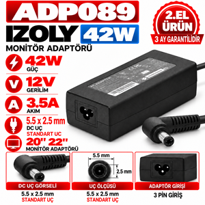 IZOLY 42W 12V 3.5A 5.5*2.5mm 2.EL Standart Uç 20
